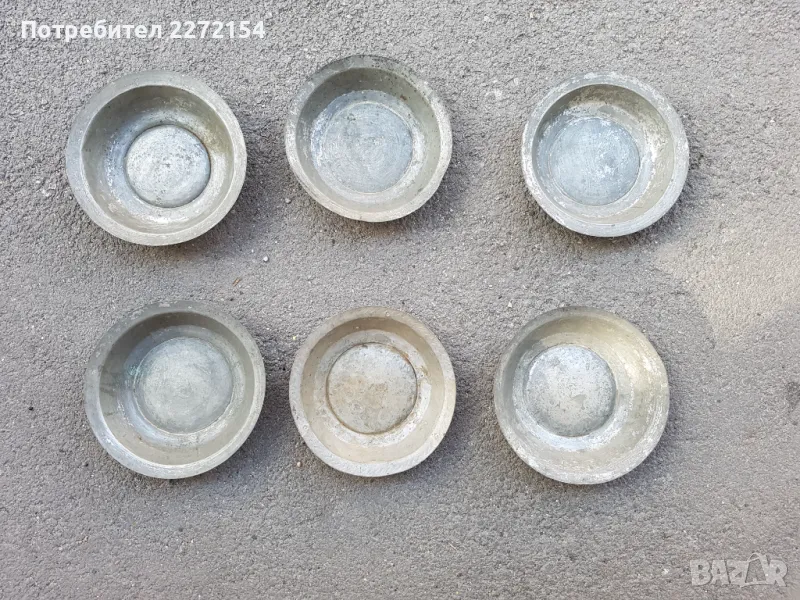 Възрожденска бакърена чиния 6 бр, снимка 1