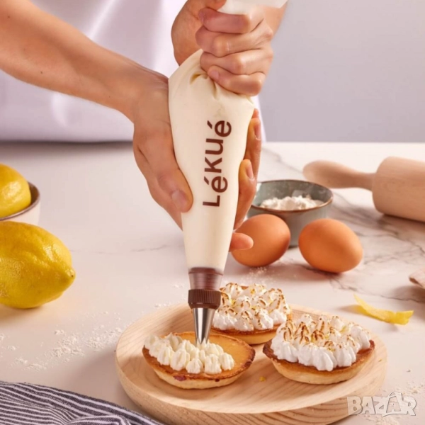 Комплект пош с 3 броя приставки Lekue, за многократна употреба, снимка 1