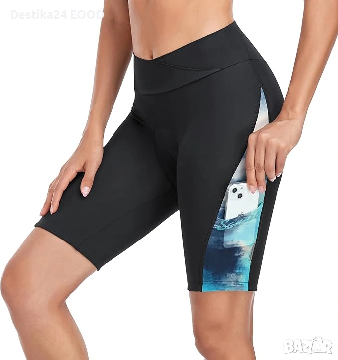 Дамски колоездачни шорти Santic с 4D подплънка и джоб, снимка 1