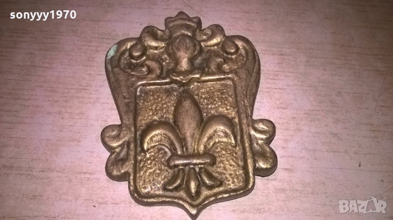 МАСИВЕН ОБКОВ-МЕД/МЕСИНГ-9Х7СМ-ВНОС ФРАНЦИЯ, снимка 1