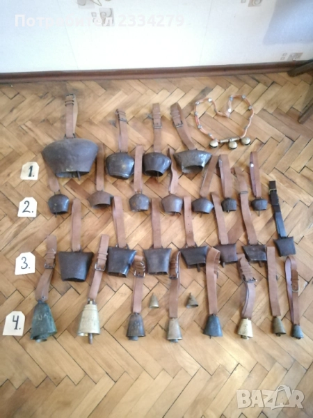 Стари хлопки, звънци, чанове, тюмбелеци. , снимка 1