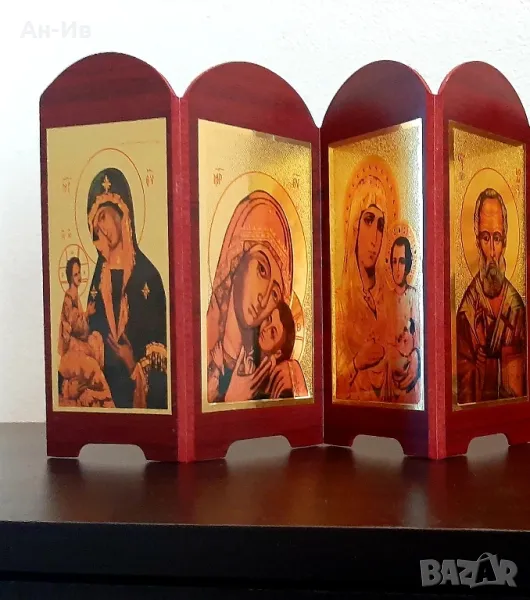 Хармоника от4 златисти икони, снимка 1