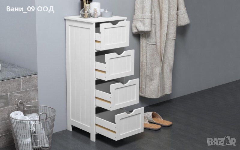 Шкаф за баня с 4 чекмеджета, снимка 1