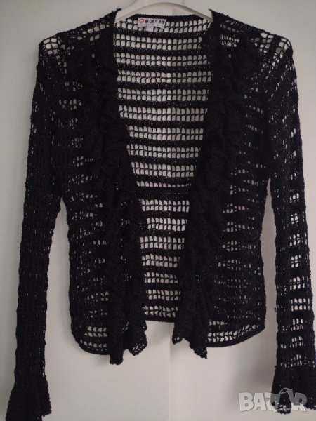Morgan. Плетена жилетка с мъниста S, снимка 1