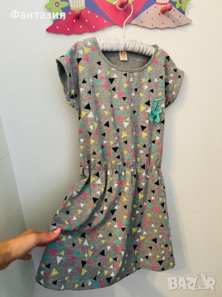 Детска ежедневна памучна рокля, снимка 1