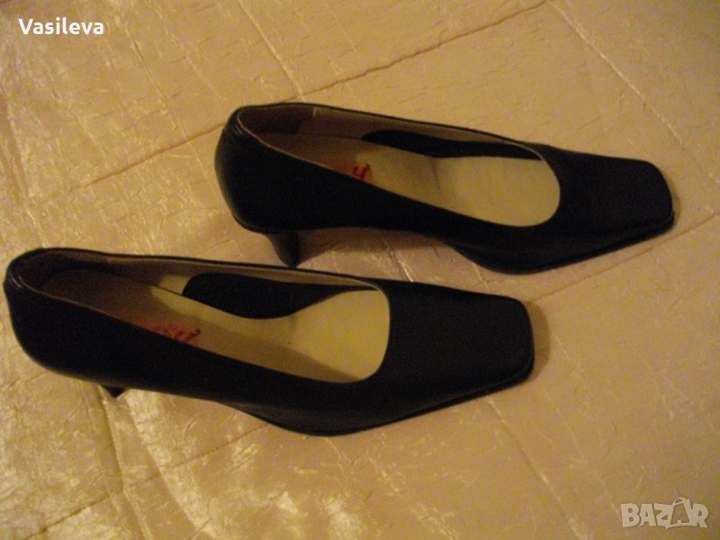 Елегантни дамски обувки на висок ток от естествена кожа номер 38, снимка 1