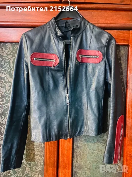 Дамско кожено яке от естествена кожа xs, снимка 1