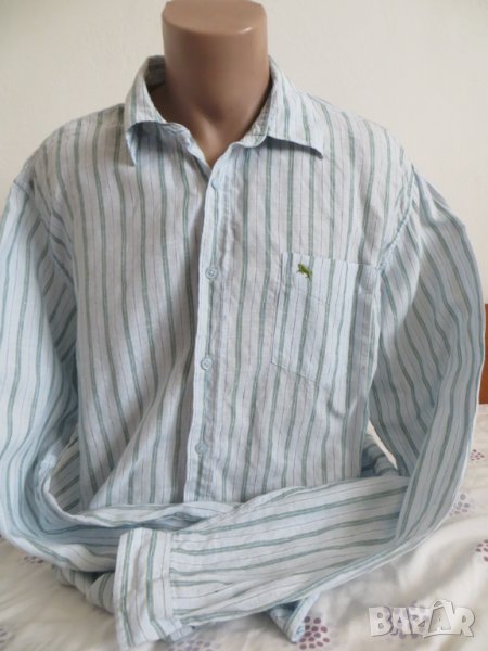 Мъжка риза с дълъг ръкав от лен H&M, снимка 1