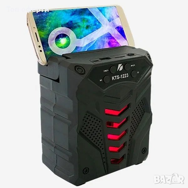 Bluetooth тонколона KTS-1223 4-инчов високоговорител със светлини, снимка 1