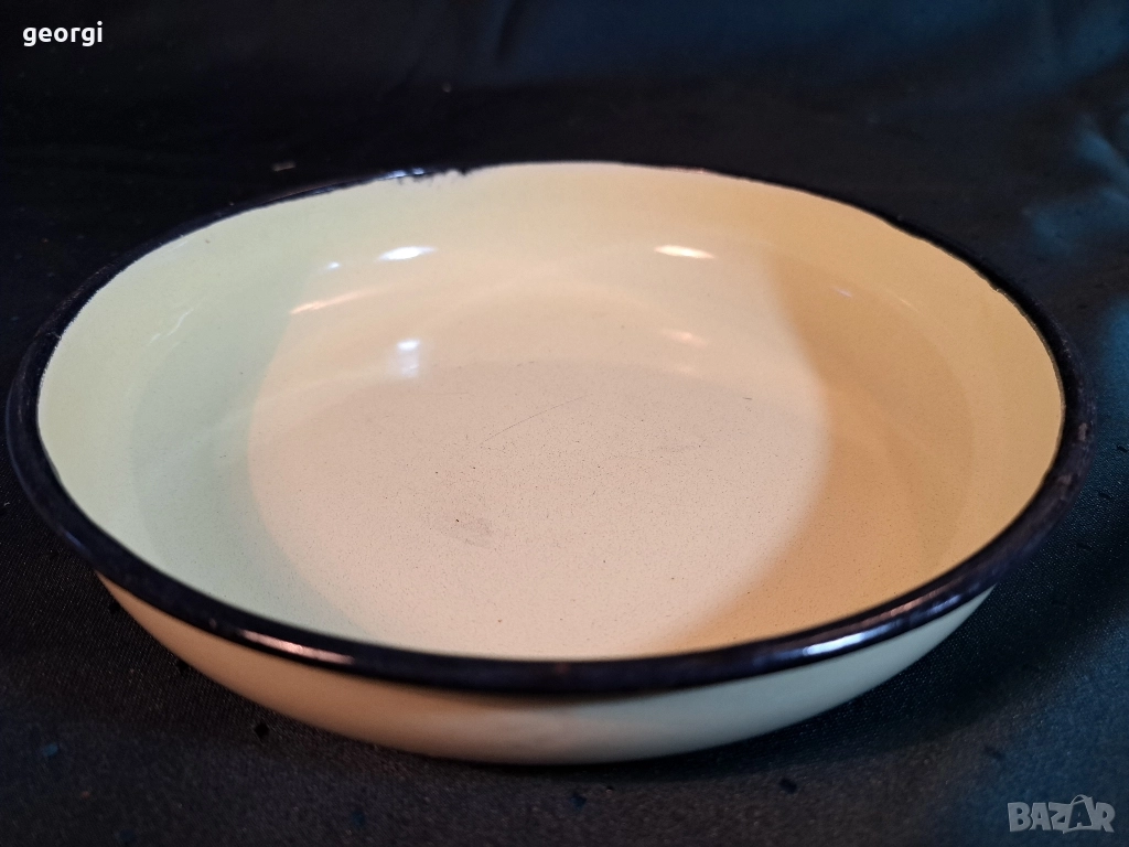 ретро българска емайлирана чиния 29/6, снимка 1