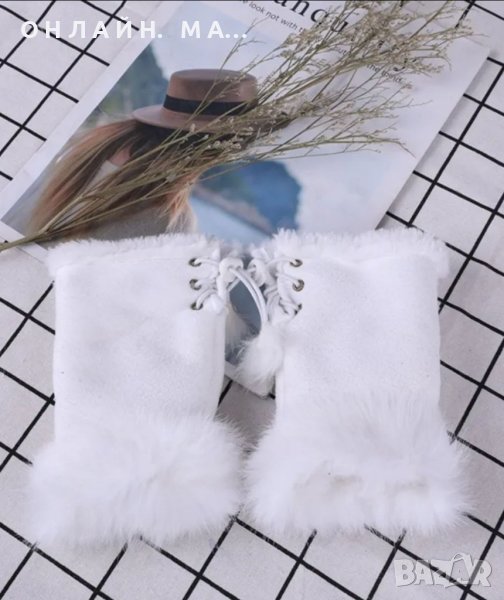 Ръкавички Естествена кожа и естествен пух отворени , снимка 1