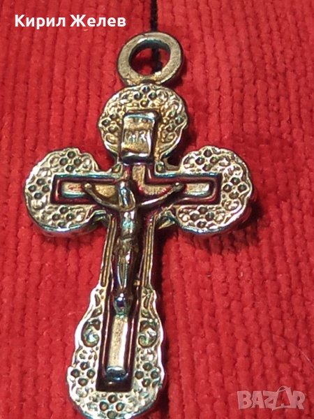 JERUSALEM СТАР ЙЕРУСАЛИМСКИ КРЪСТ РАЗПЯТИЕ ПОСРЕБРЕНА БЛАГОРОДНА ЕМАЙЛИРАНА СТОМАНА ЙЕРУСАЛИМ 18153, снимка 1