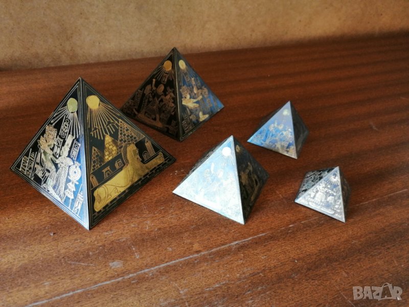 Египетски пирамиди - ръчно гравирани, снимка 1