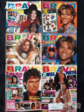 Голяма Колекция Стари Немски Списания BRAVO / POPCORN 175 Броя, снимка 2 - Колекции - 52808633