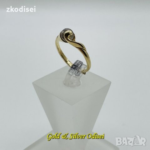 ЗЛАТЕН ПРЪСТЕН 3,39ГР. РАЗМЕР:61 14КР. ПРОБА:585 МОДЕЛ:3382-2, снимка 2 - Пръстени - 35406198