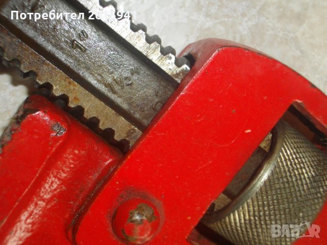 2 Цола-ВиК-Чешмеджийски-Водопроводен-Шарнирен Ключ-Немски-63-70 см Дължина-Захват-7-8 см, снимка 10 - Ключове - 33081995