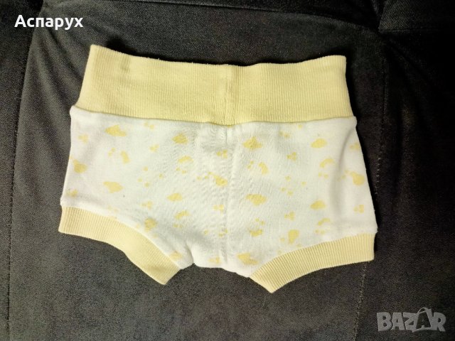 Бебешки памучни къси панталонки с ластик в кръста 0-3 месеца, снимка 2 - Панталони и долнища за бебе - 43091983