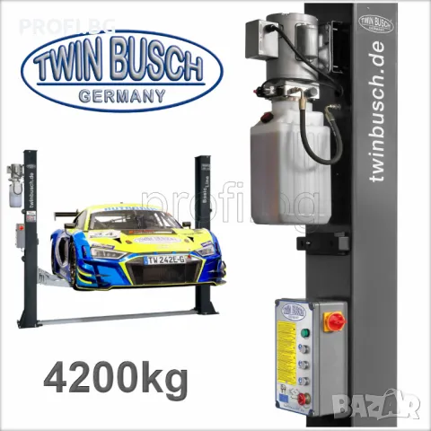 Подемник 4.2t BASIC LINE Grey TWIN BUSCH с електромагнитно отключване , снимка 2 - Подемници - 47606770