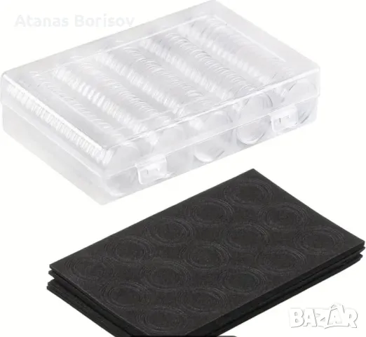 Нумизматична кутия+100бр.капсули, снимка 2 - Нумизматика и бонистика - 49506416