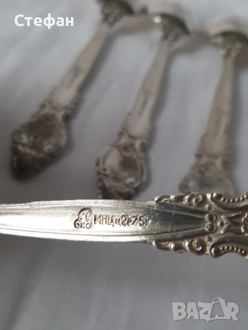 Комплект посребрени лъжички, снимка 6 - Антикварни и старинни предмети - 52038710