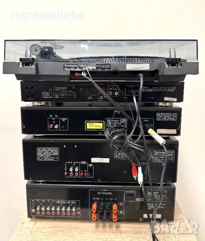 🔊Ретро аудио система - сет TECHNICS - усилвател, сд плеър, двукасетъчен дек, тунер и грамофон🔊, снимка 8 - Аудиосистеми - 53054494