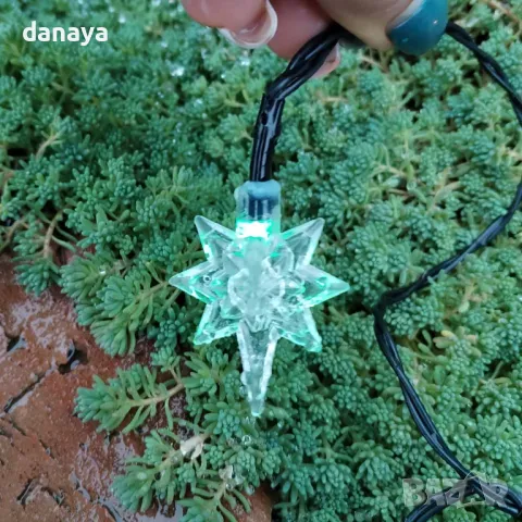 5447 Декоративни соларни лампички Звезди, 20 светодиода, снимка 3 - Декорация за дома - 47942445