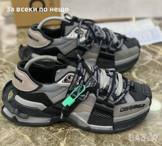 Dolce&Gabbana Мъжки Маратонки С Кутия👟Дамски Спортни Обувки👟Сникърси Черно и Сиво Код S115