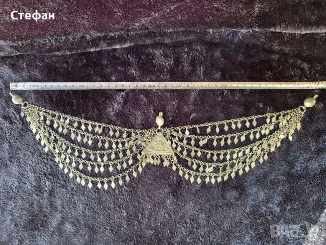 Сребърна Трепка Възрожденски Прочелник накит носия пафта, снимка 6 - Антикварни и старинни предмети - 43171860