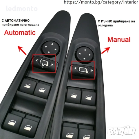 Панел Бутони Стъкла Citroen C4 - Автоматично / Ръчно Прибиране Огледала