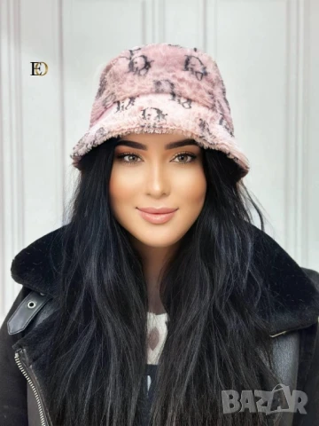 пухени шапки prada christian dior gucci , снимка 3 - Шапки - 51393742