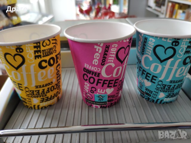 Картонени чаши 7oz, снимка 3 - Друго - 40718541