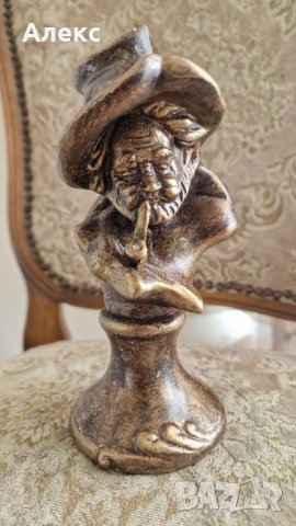 Порцеланов бюст– "Старецът с лулата", снимка 2 - Антикварни и старинни предмети - 43252366