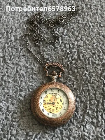 Джобен механичен часовник с верижка , снимка 2 - Джобни - 49985736