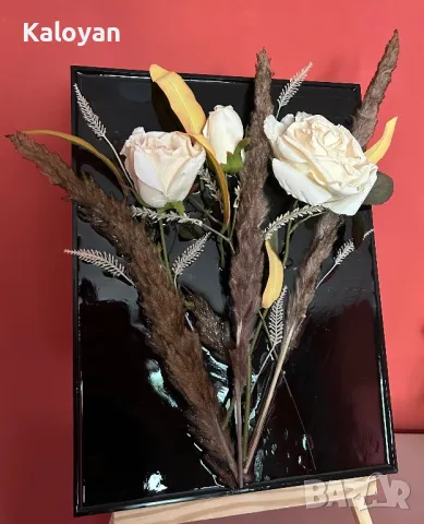 Картина от епоксидна смола и цветя