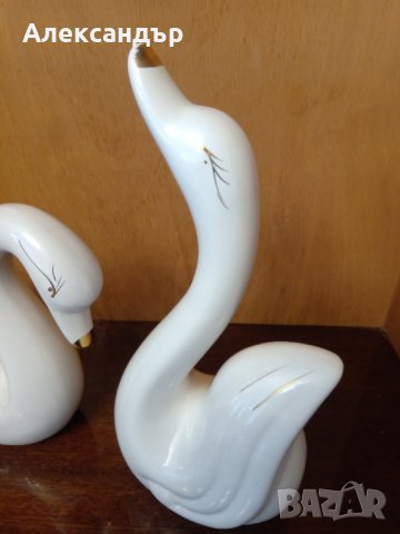 Порцеланова фигура на лебеди, снимка 4 - Антикварни и старинни предмети - 43886989