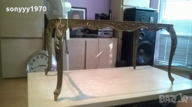 АНТИЧНА маса в цвят злато-мед/месинг-внос франция, снимка 18 - Антикварни и старинни предмети - 26284131