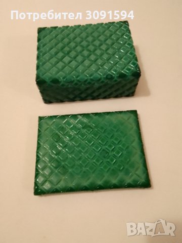 Бохемска стъклена малахитова кутия, снимка 3 - Антикварни и старинни предмети - 44052222