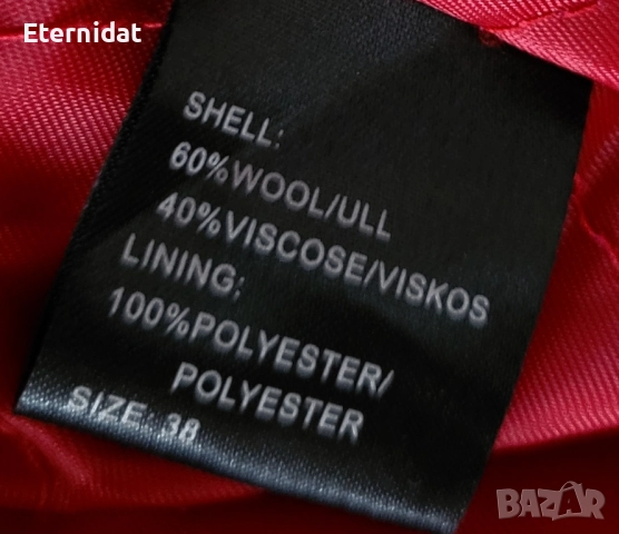 Червено палто пепид PETROFF DONNA , снимка 6 - Палта, манта - 51795828