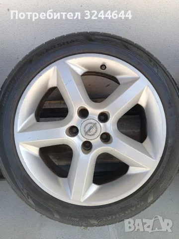 Алуминиеви джанти Опел Зафира астра 17 5х110 с нови летни гуми 225/45/17, снимка 5 - Гуми и джанти - 49593478