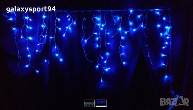 9м  51лв Мигащи светещи лампички тип Висящи метра БЕЛИ/ ТОПЛА/ ЦВЕТНА/ СИНЯ Светлина Коледни лампич, снимка 3 - Лед осветление - 43190148