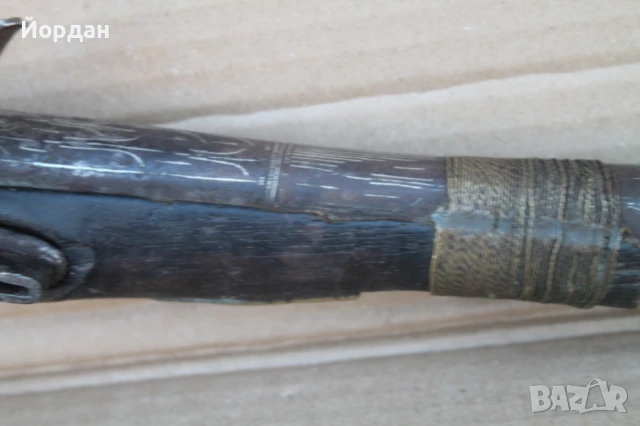 Стар кремъчен пистолет ''тромболон'', снимка 4 - Антикварни и старинни предмети - 51407934