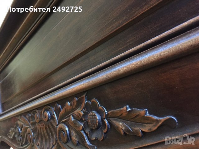 Бюро маса писалище от масив орех, Луи, антикварно, снимка 4 - Бюра - 38482019