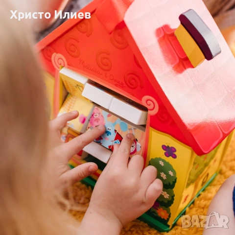 Melissa and Doug Дървена къщичка с активности Загадките на Блу, снимка 6 - Образователни игри - 52196232