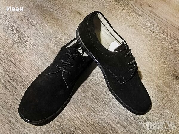 Нови мъжки обувки от естествен велур № 43, снимка 4 - Официални обувки - 27368686