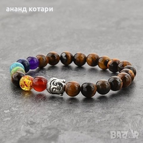 Гривна с мъниста от тигрово око и 7 чакри в Гривни в гр. Варна ...