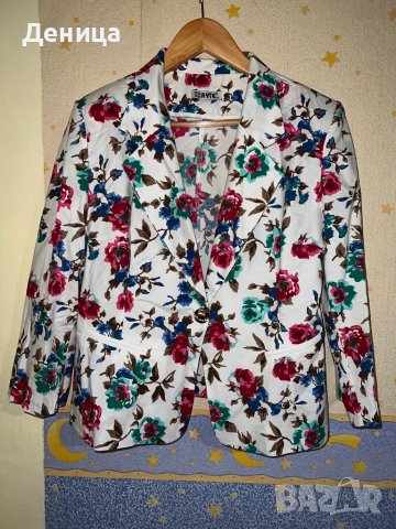 Дамско сако на цветя, снимка 3 - Сака - 38581829
