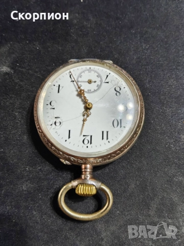 Швейцарски СРЕБЪРЕН джобен часовник 1901г. - 6 РУБИНА -  ПРОМОЦИЯ, снимка 9 - Джобни - 48366017