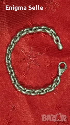 Сребърна гривна , снимка 3 - Гривни - 50306305