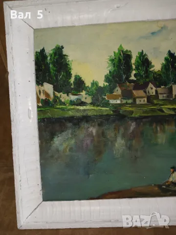 Стара картина , пейзаж - масло , платно, снимка 2 - Картини - 48449998