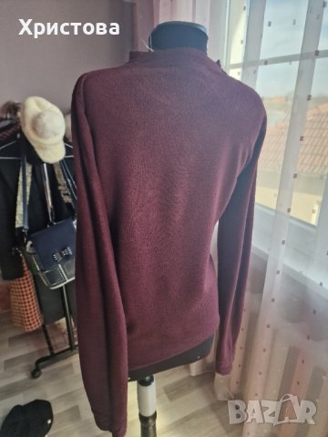 Пуловер/блуза плетиво бордо - 10,00лв., снимка 2 - Блузи с дълъг ръкав и пуловери - 31555091